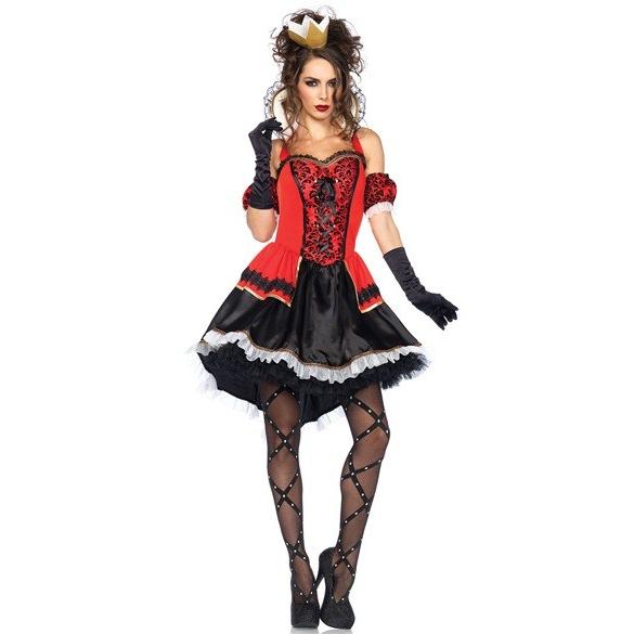赤の女王　ロイヤルセクシークイーンコスチューム 3点セット 仮装コスチューム コスプレ /LEG A...