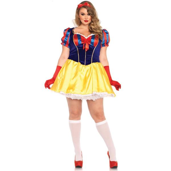 白雪姫　ディズニー 毒りんごプリンセスコスチューム　ぽっちゃりサイズ 2点セット  大きいサイズ 仮...