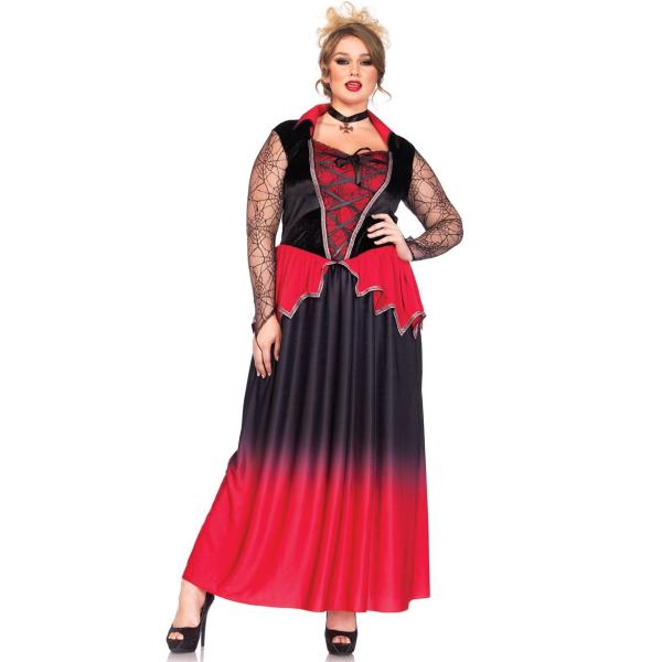 ビューティヴァンパイアコスチューム　ぽっちゃりサイズ 2点セット  大きいサイズ 仮装コスチューム ...