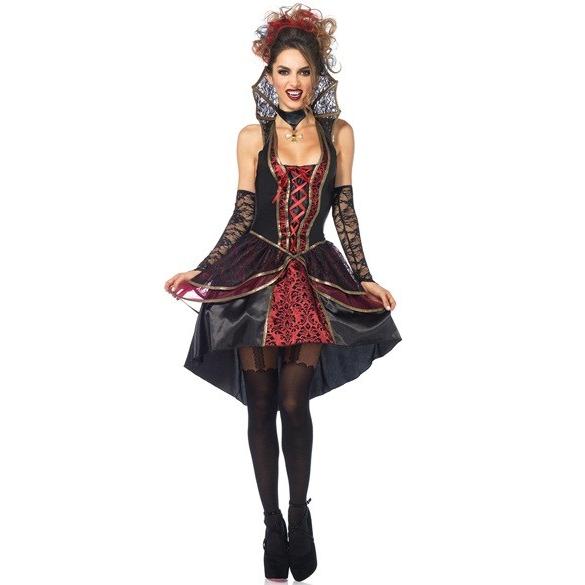 セクシーヴァンパイア吸血鬼 クイーンコスチューム 3点セット 仮装コスチューム コスプレ /LEG ...