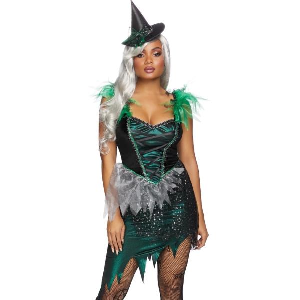 ウィックドウィッチ レディース用 ハロウィンコスチューム  ２点セット 仮装