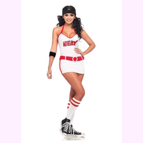 N83961シンプル&amp;キュート NBAマイアミヒートのチアリーダーコスチューム3ピースセット インポ...