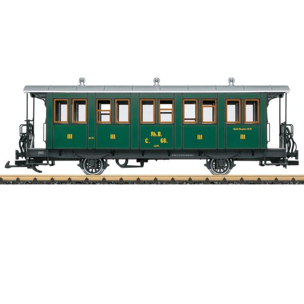 Gゲージ 鉄道模型 客車 LGB エルジービー RhB LD C66 3rd class green...
