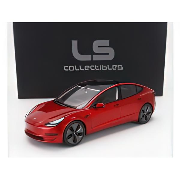 テスラ モデル3 2021 赤 LS-Collectibles 1/18