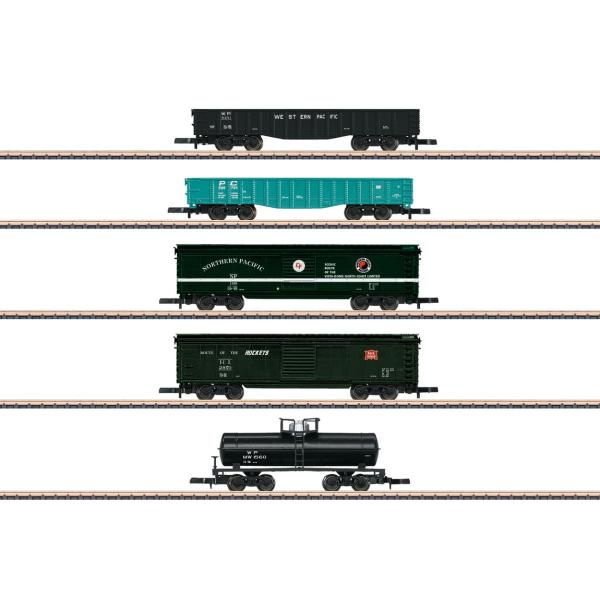 Zゲージ 鉄道模型 貨車 Maerklin メルクリン USA 5両セット Era IV DC