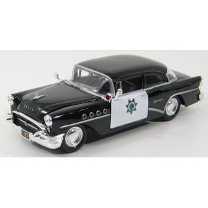 BUICK センチュリー ポリス 1955 ブラック ホワイト/ MAISTO 1/26 ミニカー