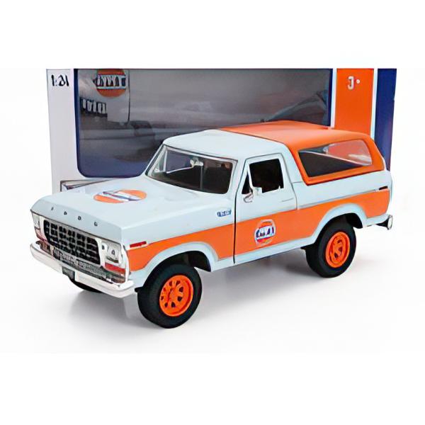 FORD BRONCO GULF 1978 ライトブルー/オレンジ Motor Max 1/24