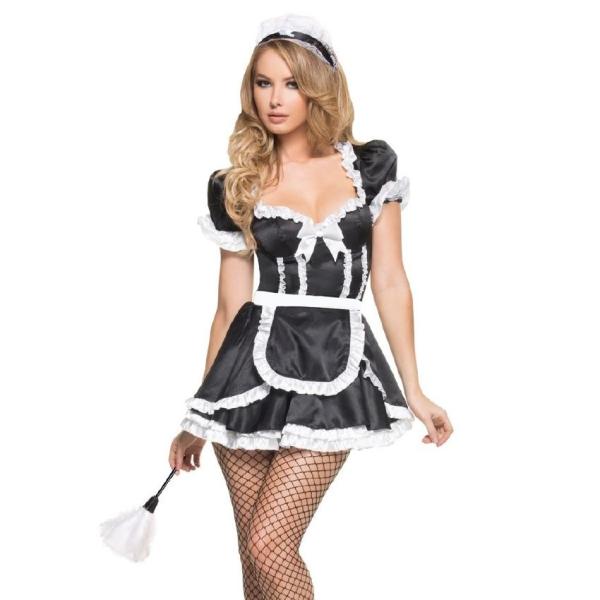 フラーティ　フレンチメイド　アダルトコスチューム　4点セット イベント仮装コスチューム コスプレ・ハ...