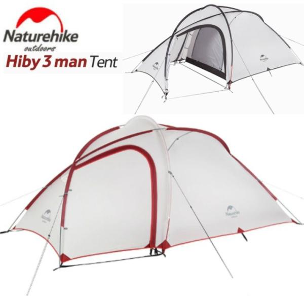 Naturehike Hiby 3 2-3人用テント 自立式 2ルーム 前室あり 広い タープ アウ...