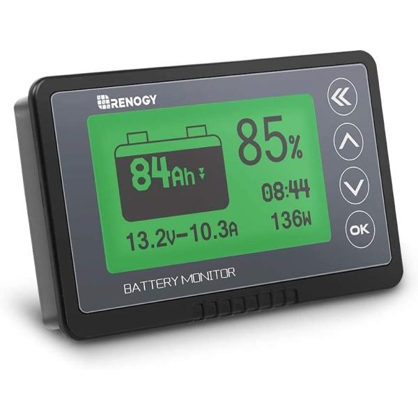 RENOGY 多機能 バッテリー 残量計 チェッカー電圧計 電流計 キャンピングカー サブバッテリー...