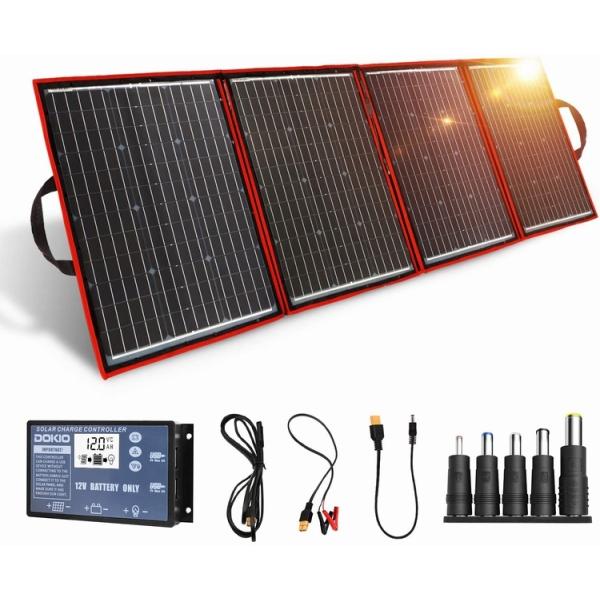 ソーラーパネル 200w 18V DOKIO 折りたたみ式 単結晶  太陽光発電 防災グッズ 車中泊...