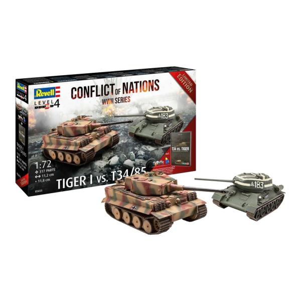 タイガーI vs T-34/85 CONFLICT OF NATIONS WWIIシリーズ 戦車 /...