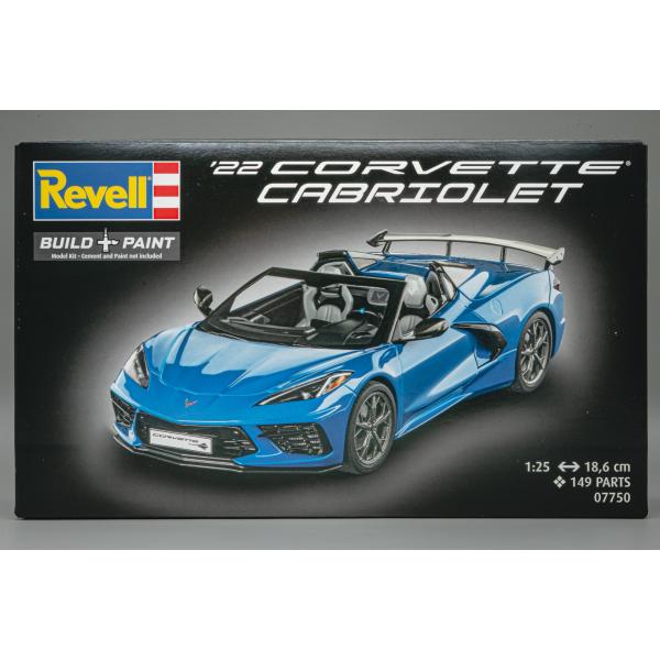 2022 Chevrolet Corvette C8 Cabriolet 組み立てプラモキット模型 ...