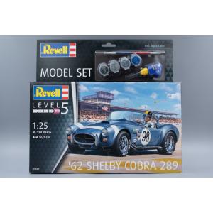 62 Shelby Cobra 289 シェルビーコブラ 塗料付き 組み立てプラモキット模型 カーモデル /Revell 1/25