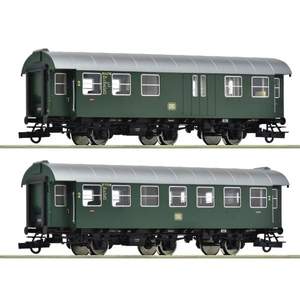 HOゲージ 鉄道模型 客車 Roco ロコ DB Umbauwagen pair 2nd Class...