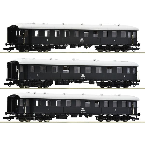 HOゲージ 鉄道模型 客車 Roco ロコ MAV 3pcs set Era III IV DC