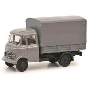 メルセデスベンツ L319 ピックアップ 屋根付 グレー ヘルパ 1/87 働く車 / Schuco...