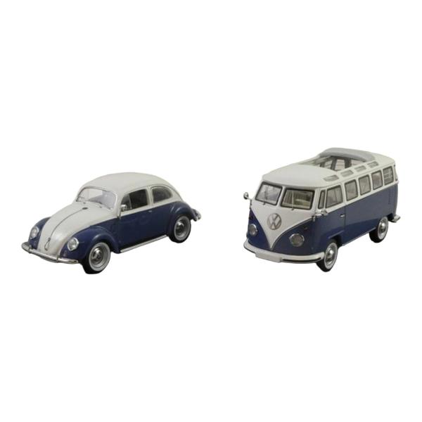 VWフォルクスワーゲン T1 サンバ &amp; VWフォルクスワーゲン Kafer ケーファー ブルー/ホ...