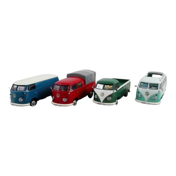 VWフォルクスワーゲン T1b セット ブルー レッド グリーン ライトブルー / Schuco 1...