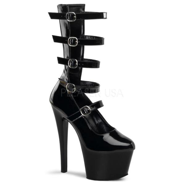 SKY-332 7インチ(約18cm) ハイヒール ピンヒール ミュール厚底サンダル /Please...