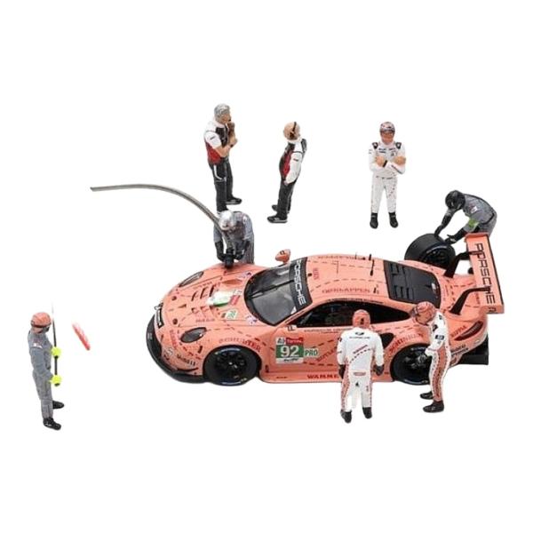Porscheポルシェ 911 RSR 24時間ルマン 2018 ピンク #92 フィギュアセット ...