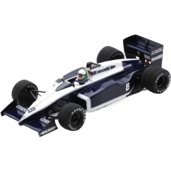 Brabham F1 BT56 3位 ベルギーGP 1987 Aデチェザリス 青白/ Spark 1...