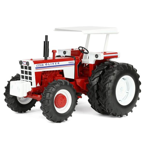 White Oliver 1855 FWA Tractorトラクター with ROPS Canop...