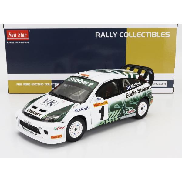2005 Ford Focus RS WRC 03 #1 Rally Pirelli White/G...