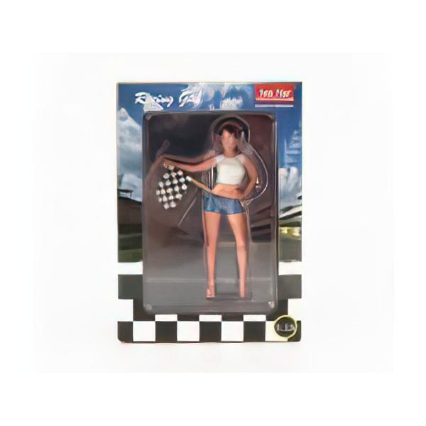 フィギュア RACING GIRL RAGAZZA CON BANDIERA A SCACCHI  ...
