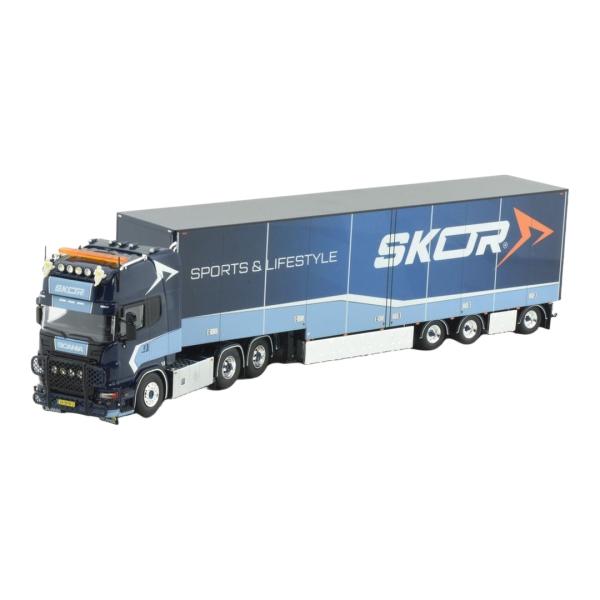 Skor スカニア Rシリーズ トップライン ボックスセミトレーラー / Tekno 1/50 ミニ...