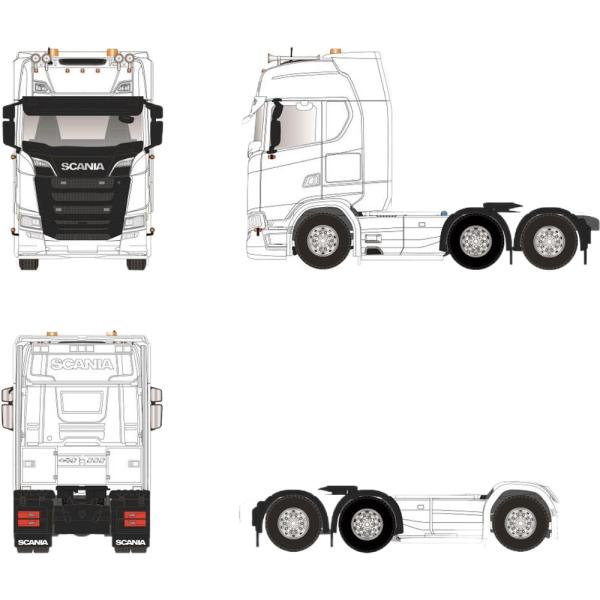 組立キット Scania NGS Highline 6x2 / TEKNO 1/50 ミニカー 模型