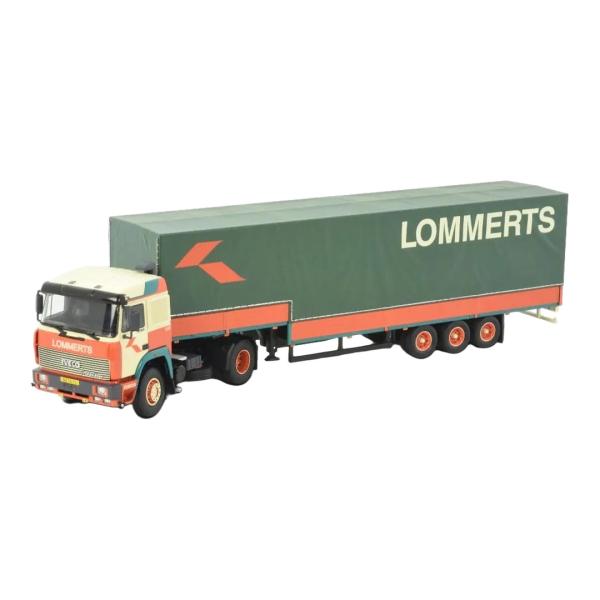 Lommerts Iveco Turbostar カーテンサイドセミトレーラー ドロップサイド付き ...