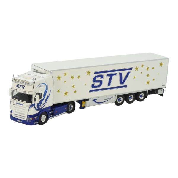 STV スカニア Rシリーズ トップライン 冷凍セミトレーラー 3軸 / Tekno 1/50 ミニ...