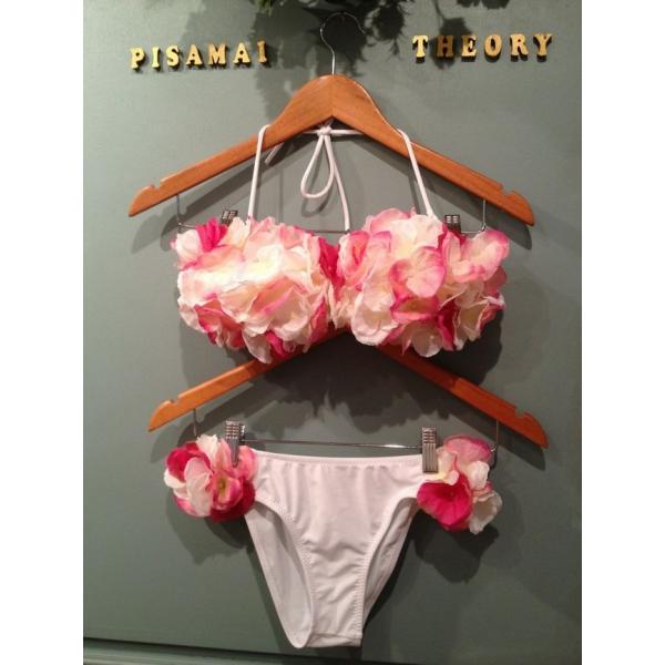 花びらビキニお花フラワー ビーチで絶対目立てる究極ガーリー　ハンドメイド 水着上下セット レディース...