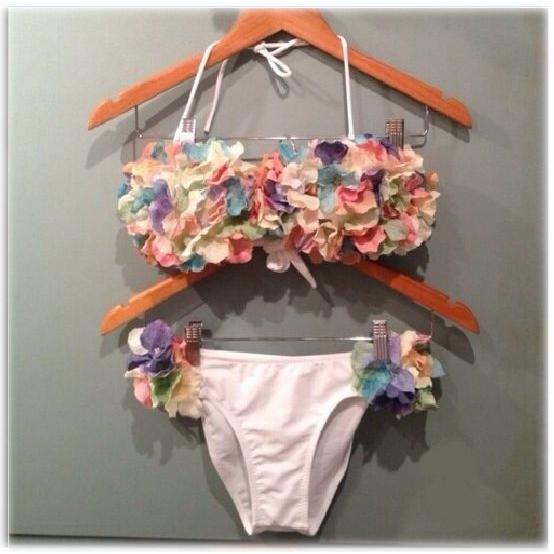 花びらビキニ　お花フラワー ハンドメイド 水着上下セット レディース　インポート/Chuan Pis...