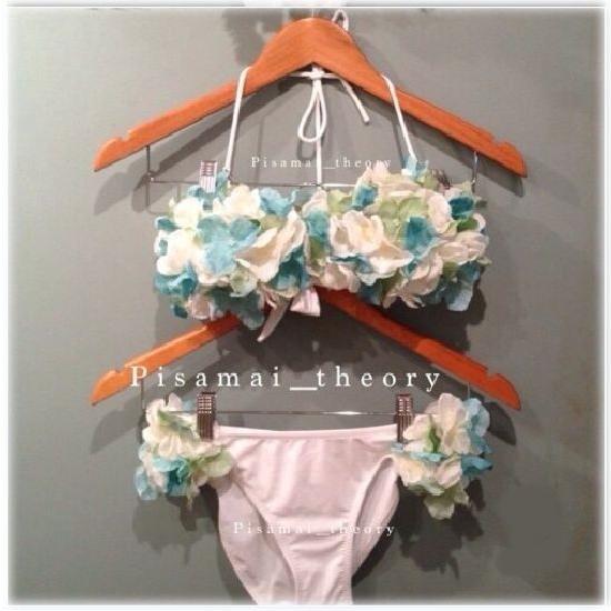 花びらビキニ　お花フラワー ハンドメイド 水着上下セット レディース　インポート/Chuan Pis...