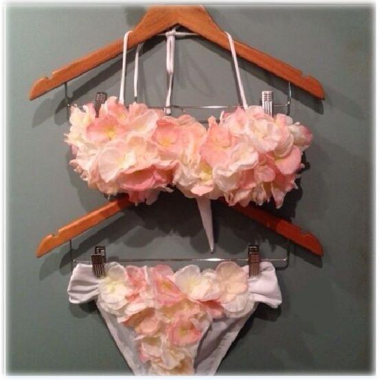 花びらビキニ　お花フラワー ハンドメイド 水着上下セット レディース　インポート/Chuan Pis...