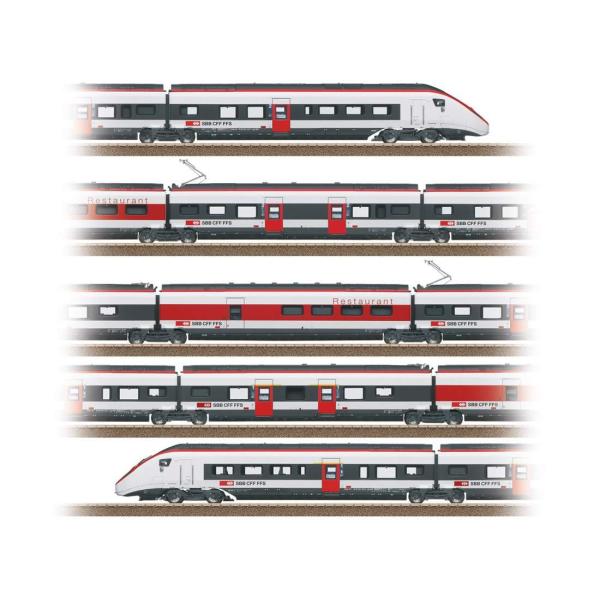 HOゲージ 鉄道模型 電車 Trix SBB RABe 501 Giruno Era VI DC D...