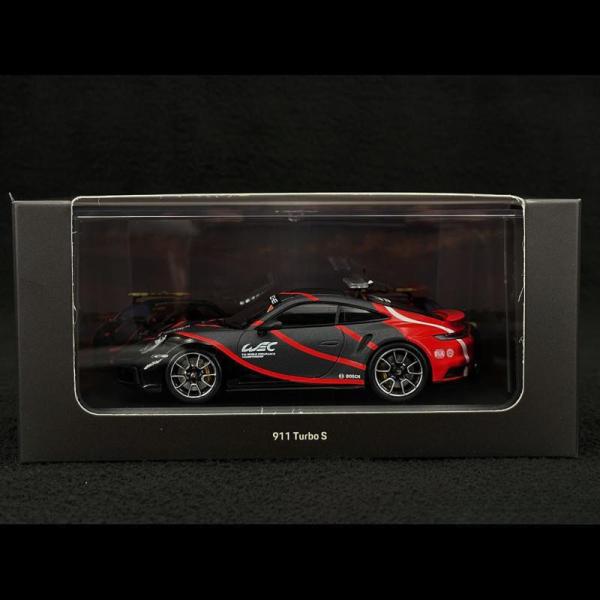 Porsche 911 ターボS 992型 2024 WECセーフティカー 黒/赤 1/43 Min...
