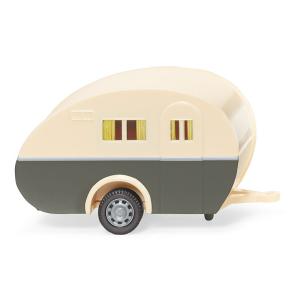 キャンピングトレーラー アイボリー/グレー ジオラマ 乗り物 模型 モデル / Wiking 1/8...