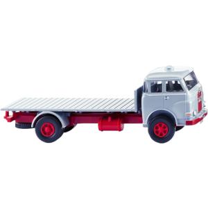 MAN Pausbacke Flatbed truckフラットベッドトラック silver gray...