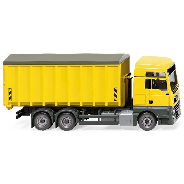MAN TGX Euro 6c Meiller ロールオフダンプコンテナ付き ジンクイエロー / W...