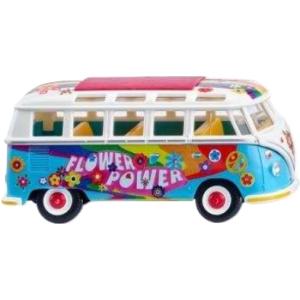 フラワーパワー Volkswagen T1 サンババス / Wiking 1/87 建設機械模型 工...