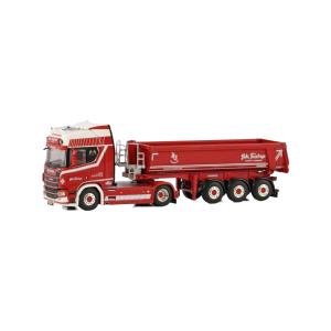 ミニカー WSI 1/50 Mammoet VOLVO FH4 GL 8x4 + 1ac Mammoet Volvo FH04 バラストボックス+サポートプレート トラック WSI