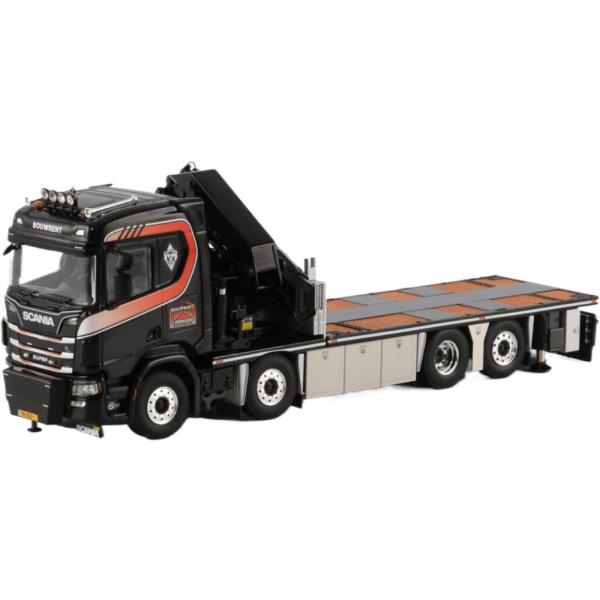Bouwrent Scania R Normal CR20N フラットベッド Palfinger P...