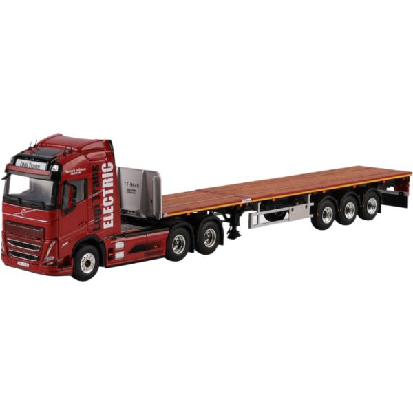 Logi Trans Volvo FH5 Electric 6x2 フラットベッドトレーラー 3軸 ...