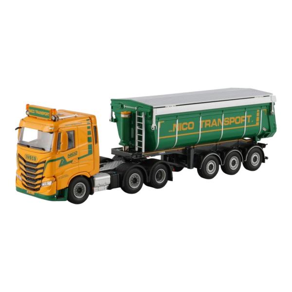 Nico Transport Iveco S-Way AS ローミッドリフト ダンプセミトレーラー ...