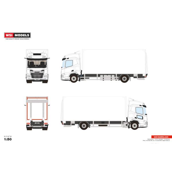 【予約】2027年発売予定 White Line DAF XD SH RIGED BOX WSI 1...