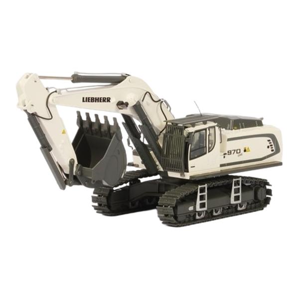 リープヘル Liebherr R970 クローラーショベル ホワイト / WSI 1/50 ミニカー...