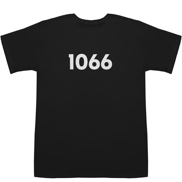 1066 T-shirts【Tシャツ】【ティーシャツ】【数字】【年代】【品番】【西暦】